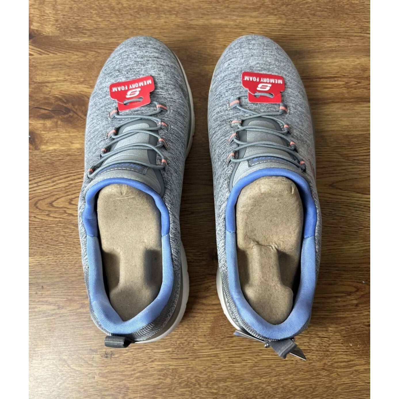 Skechers Womens Summits Quick Getaway 12983 Gray Running Shoes Sneakers Size 8