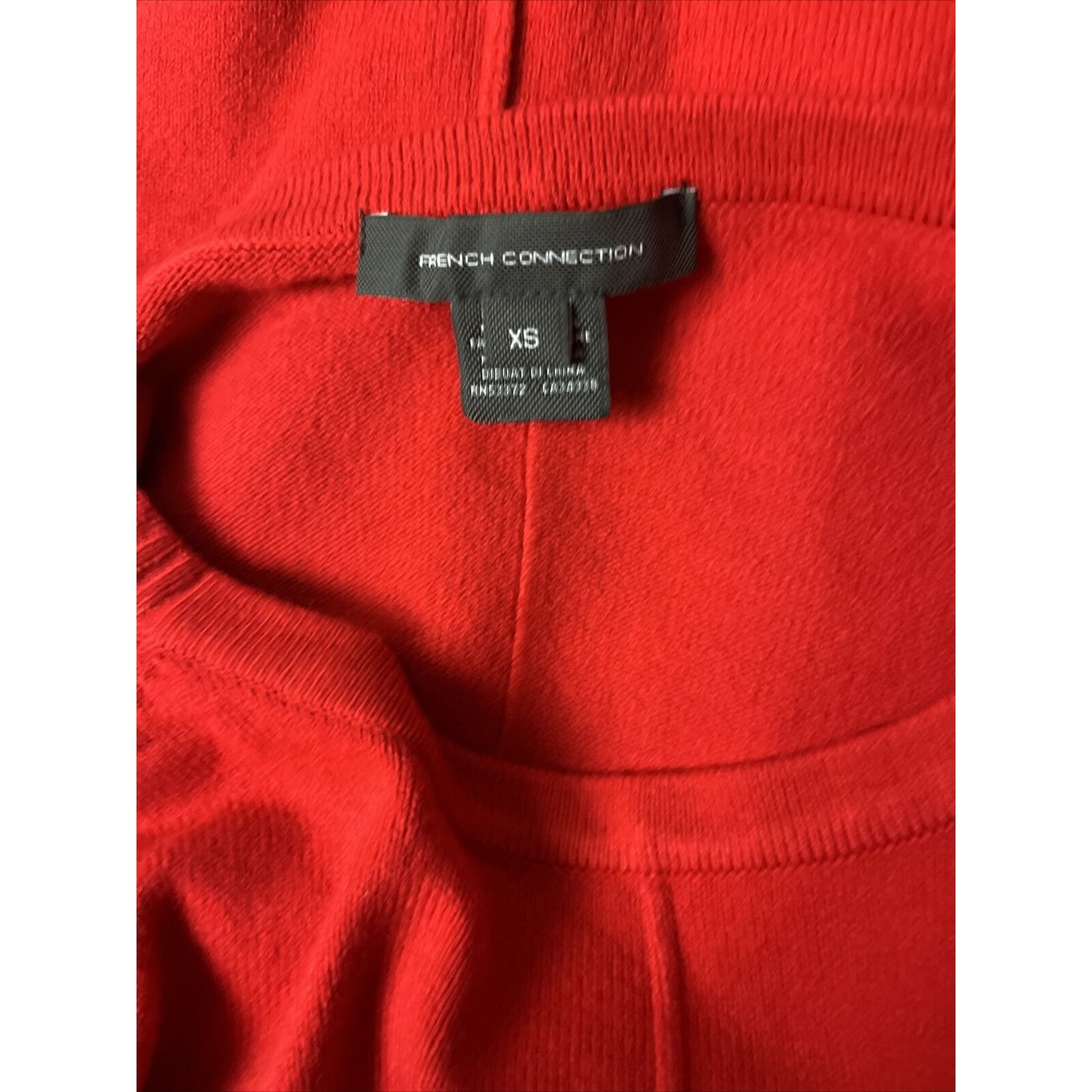 French Connection Sweater Womens Size XS Red Babysoft Crew Neck Knit