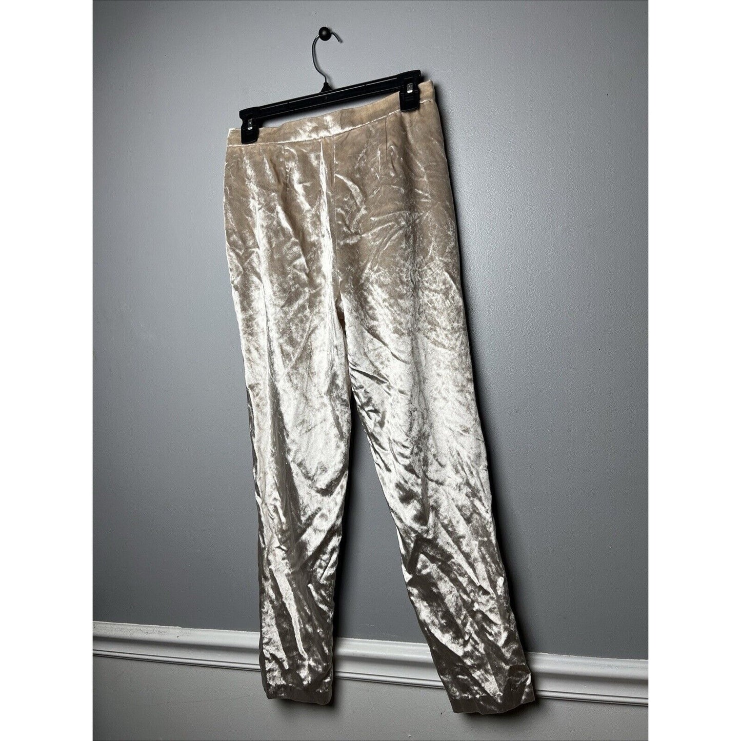 HABITUAL VELVET RAYON BLEND CHAMPAGNE TROUSERS
