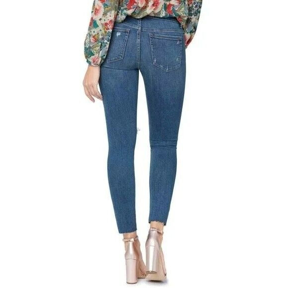 Sam Edleman Se the Kitten Ripped Ankle Skinny Jeans Blue Size 29