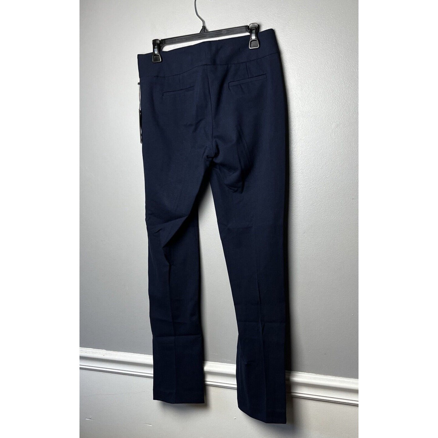 Vince Camuto Women Ponte Mid Rise Straight Leg Casual Trouser Pants Navy Size 4