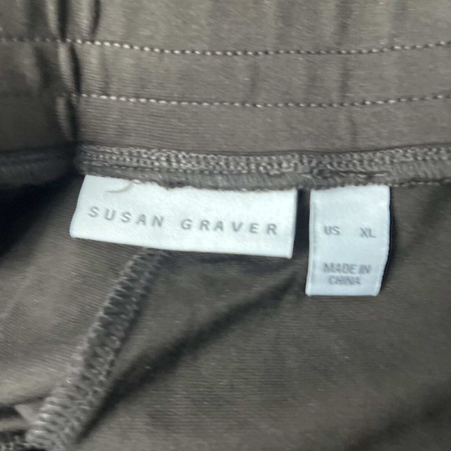 Susan Graver Women Supreme Knit Slim Leg Pants with Zipper Pocket Detail XL Size