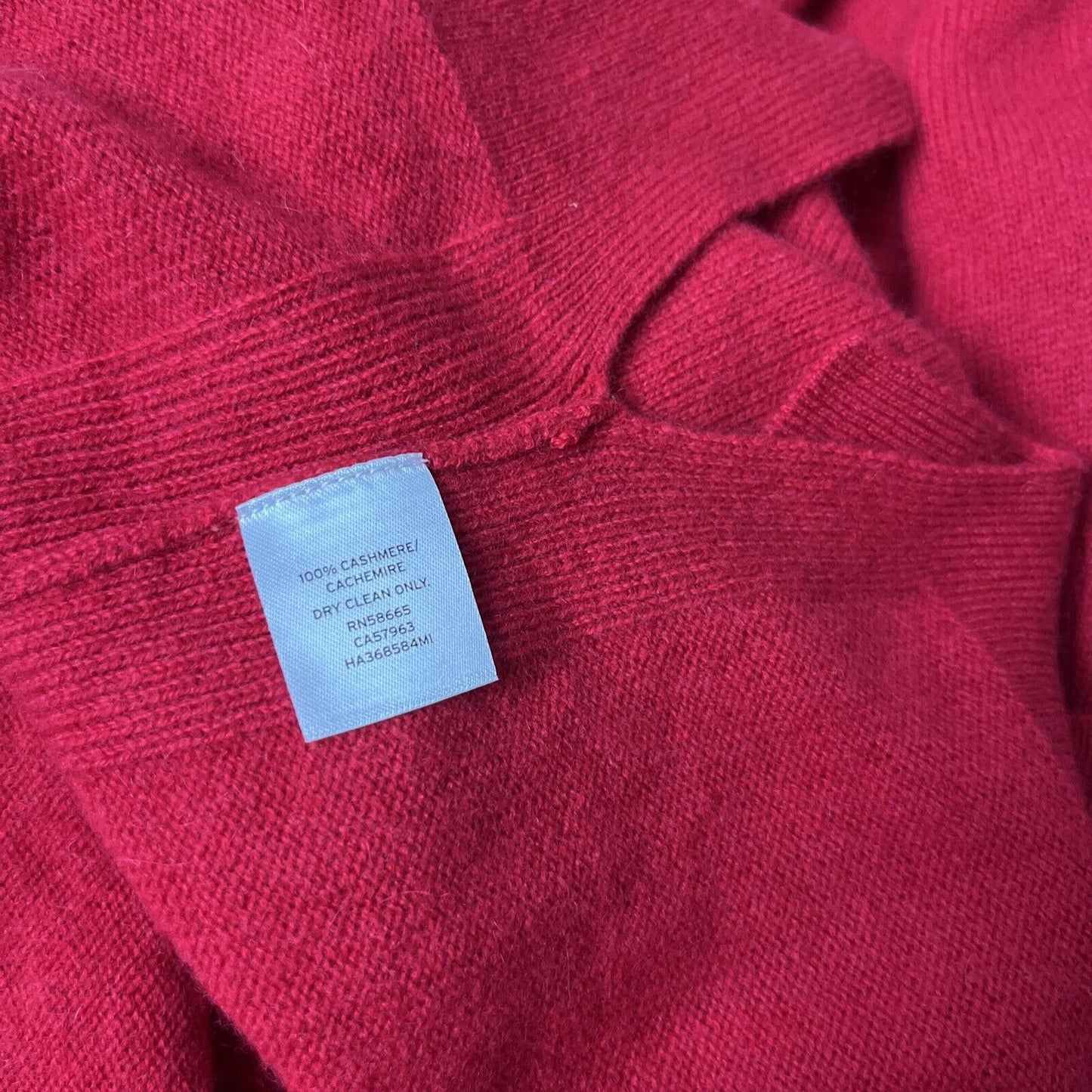 Halogen Cashmere Sweater Crew Neck Red Lightweight Pullover High Low Sz M NWD