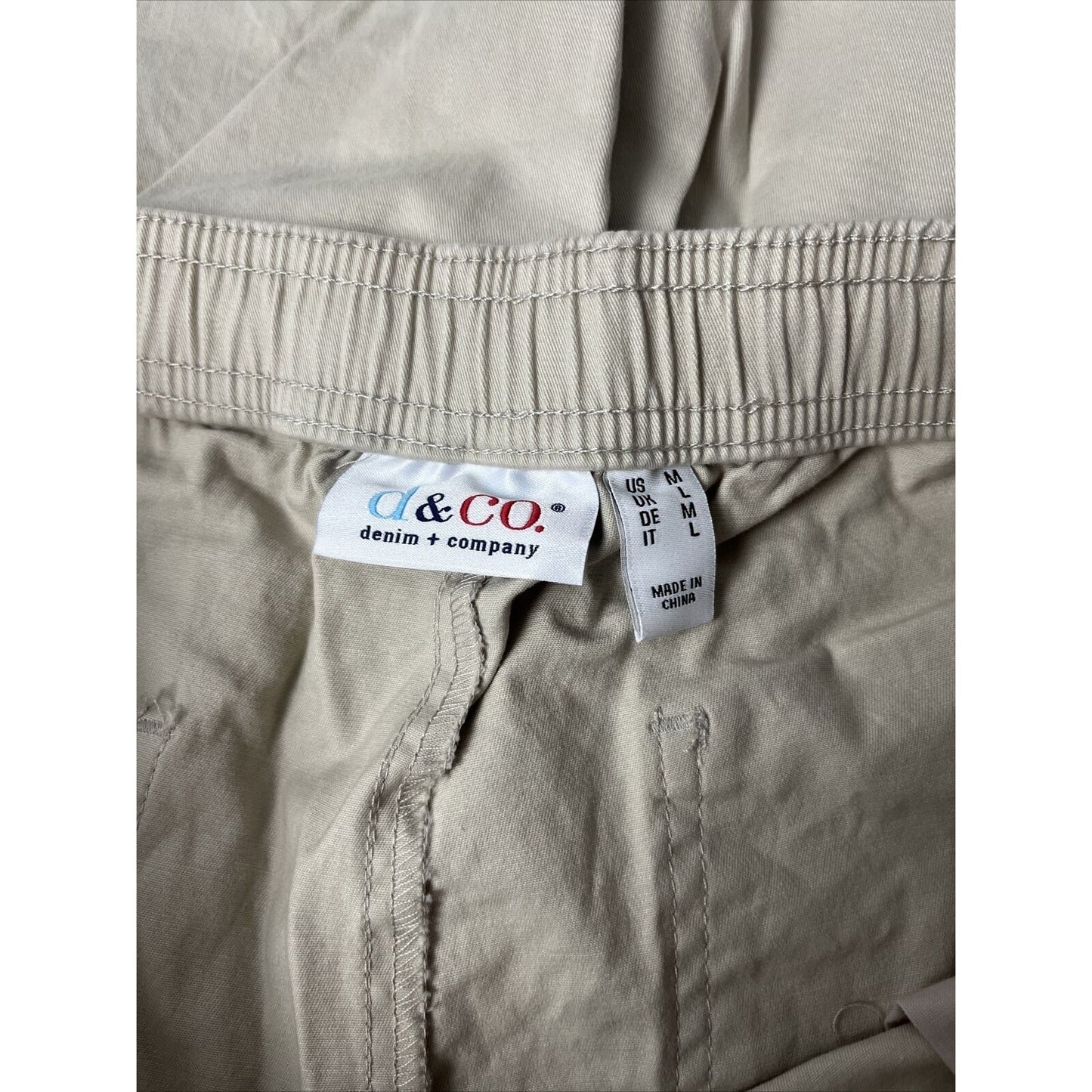 Denim & Co. EasyWear Twill Relaxed Pull-On Skimmer(Light Khaki, Medium) A575304