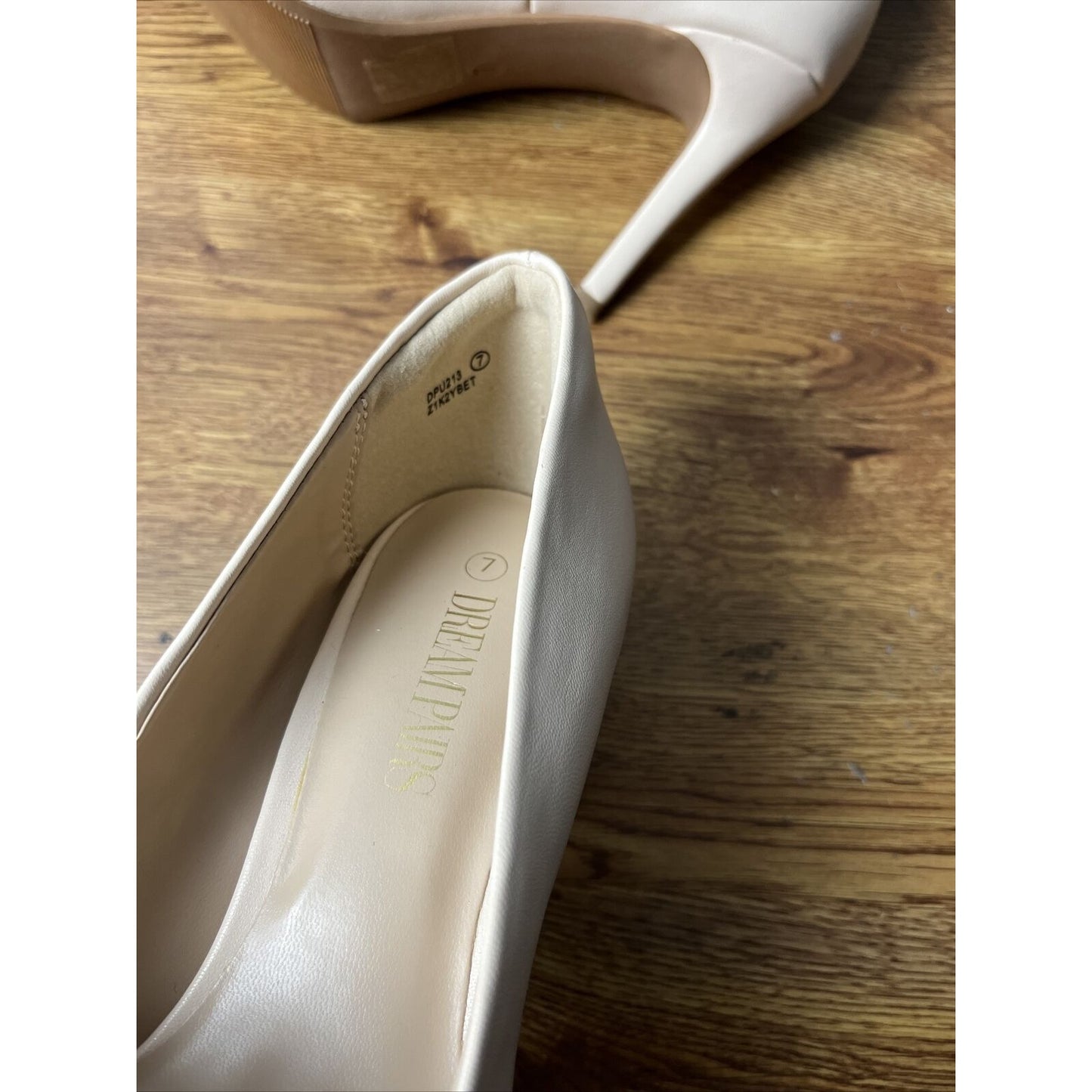 Dream Pairs Women Low Stilettos Heel Pointed Toe Slip On Wedding Pump Shoes Sz 7