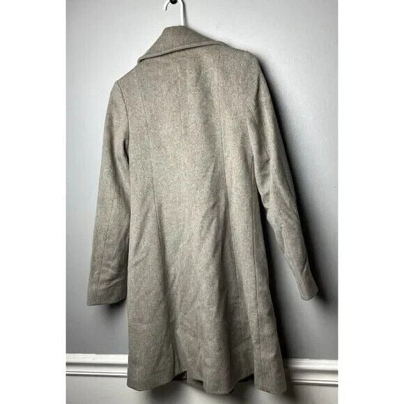 NEW Fleurette Double-Breasted Wool Peacoat in Oatmeal - Size 4