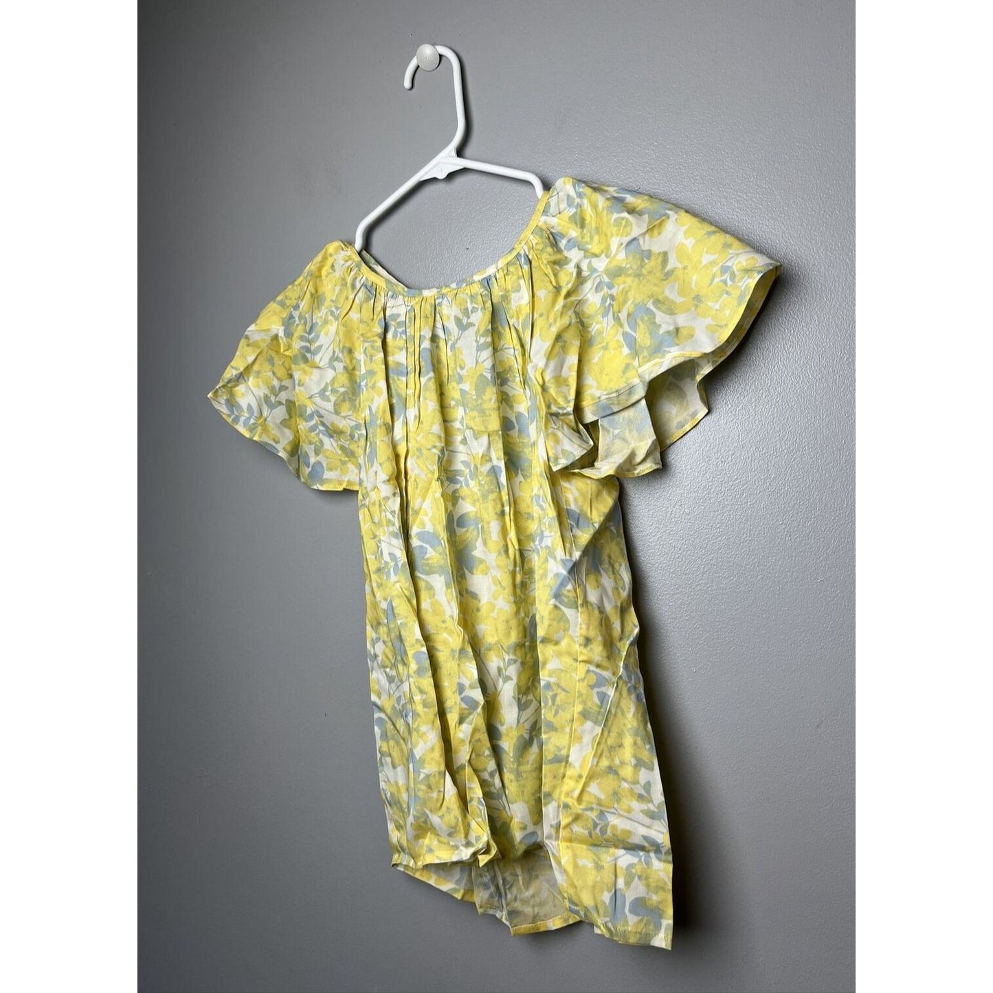 Candace Cameron Bure Printed Tulip Sleeve Bow Back Blouse Honeysuckle XS