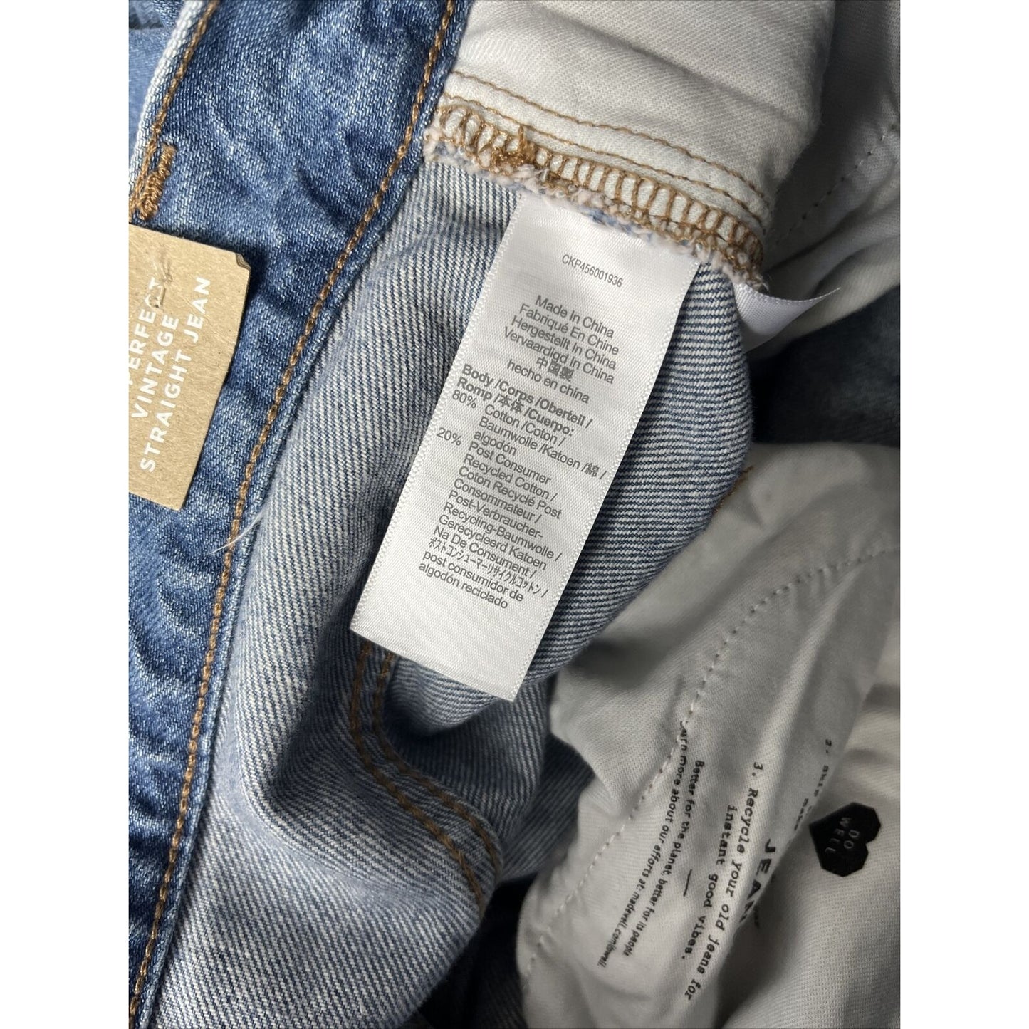 MADEWELL The Perfect Vintage Straight High Waist Jeans in Moultrie Wash Size 31