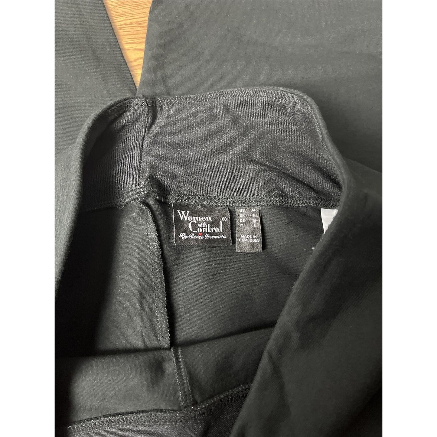 Women with Control Tummy Control Full Leg Crop Pants Sz M Black A513650 New
