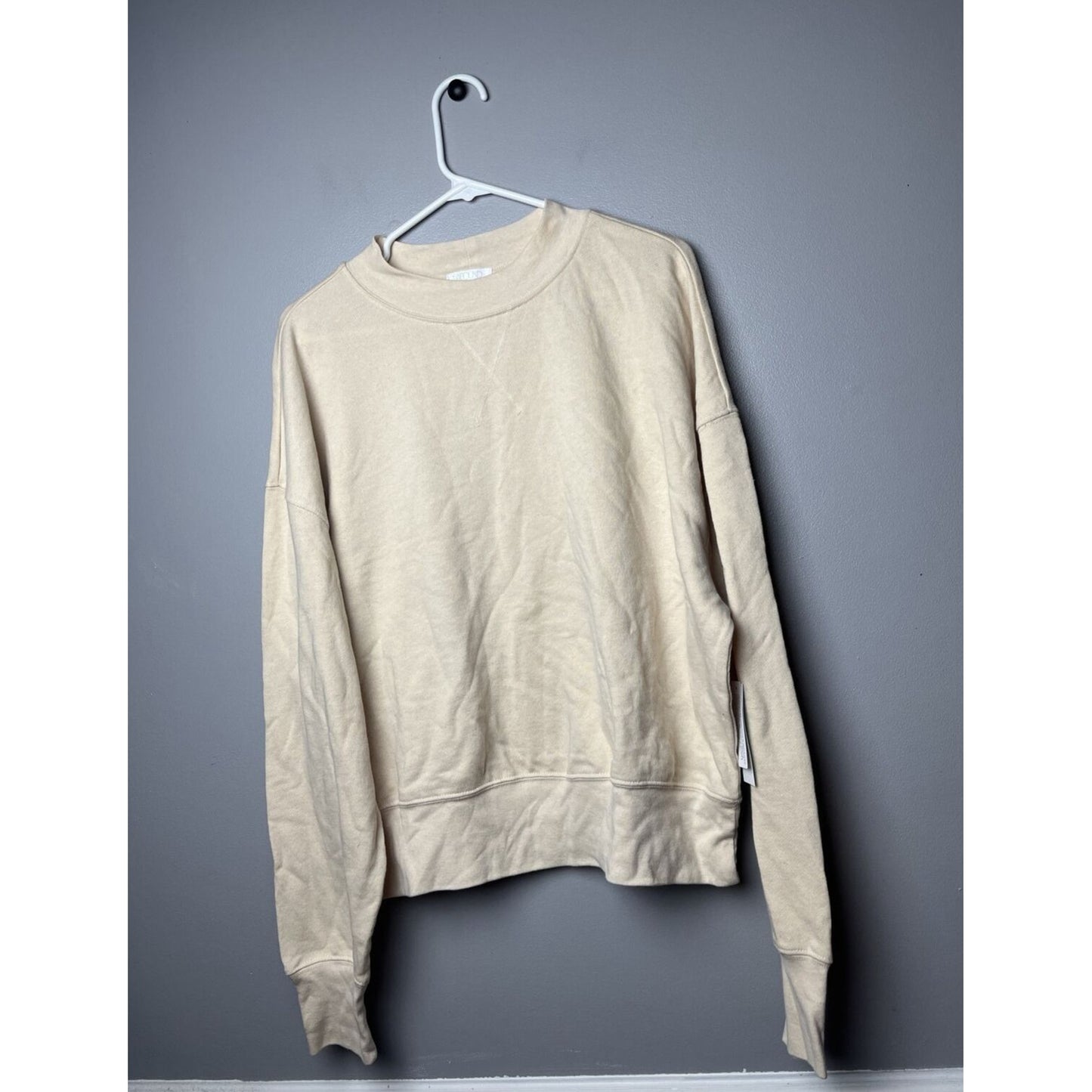 NWT Abound Womens Beige SweatShirt Longsleeve CottenBlend Size Medium