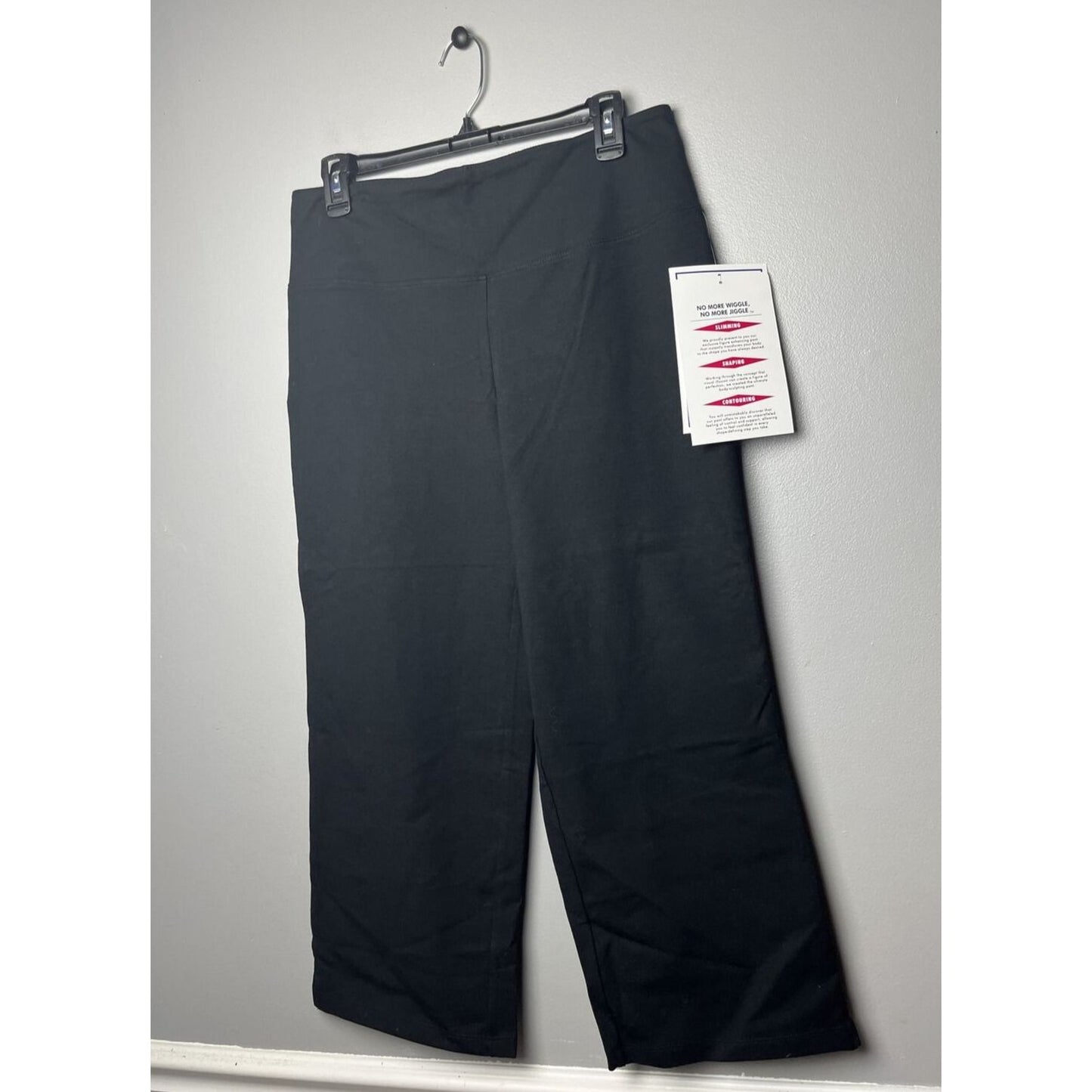 Women with Control Tummy Control Full Leg Crop Pants Sz M Black A513650 New