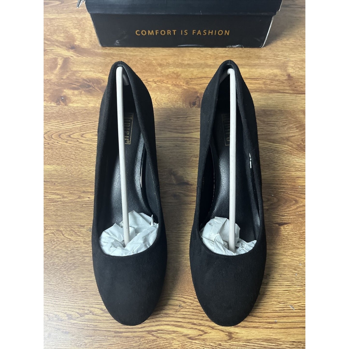 IDIFU Women's Classic Low Heels Dress Pumps 2 Inch Kitten Heel Round Toe Office