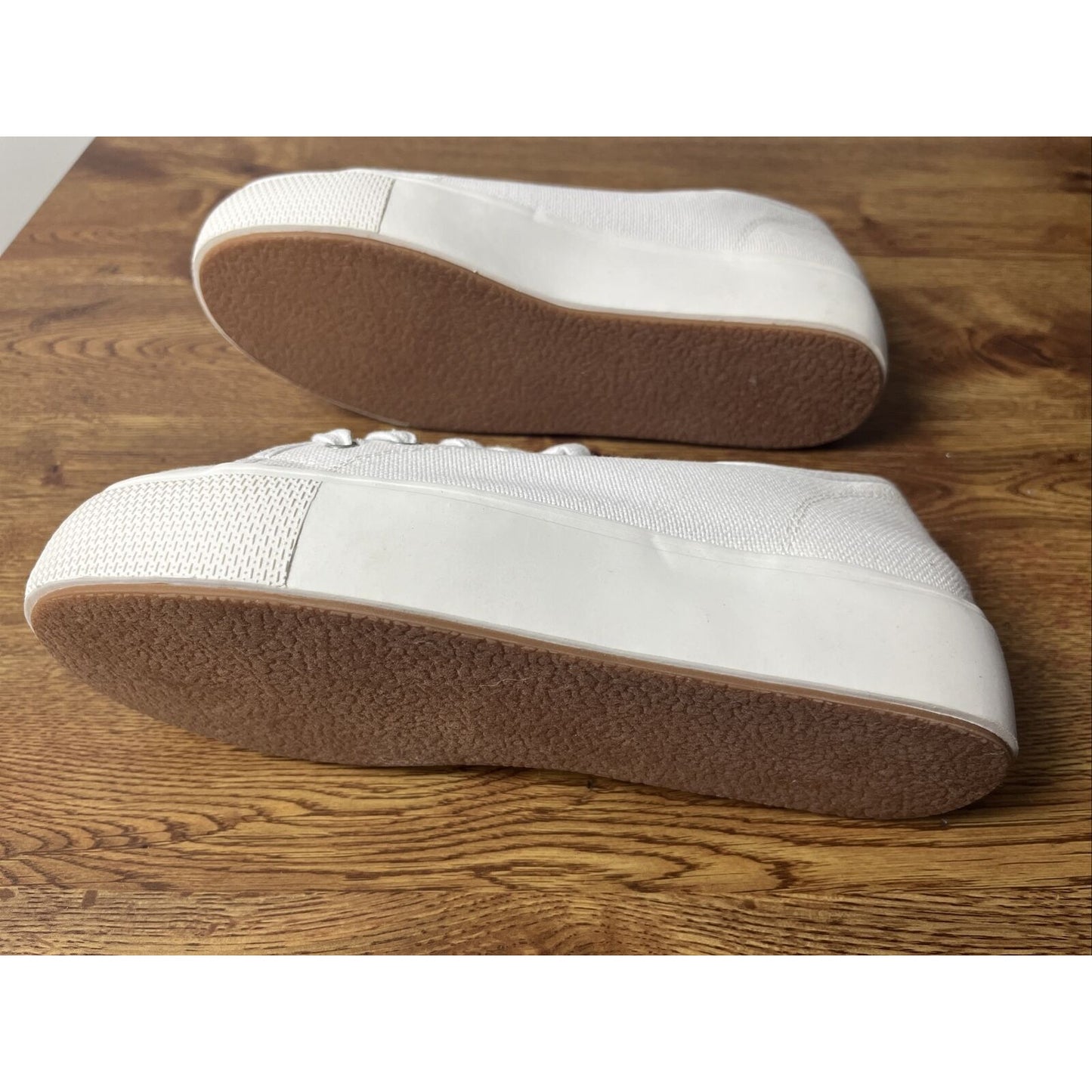 Steve Madden Elore White Lace Up Chunky Heel Low Top Breathable Sneakers Sz 9.5M