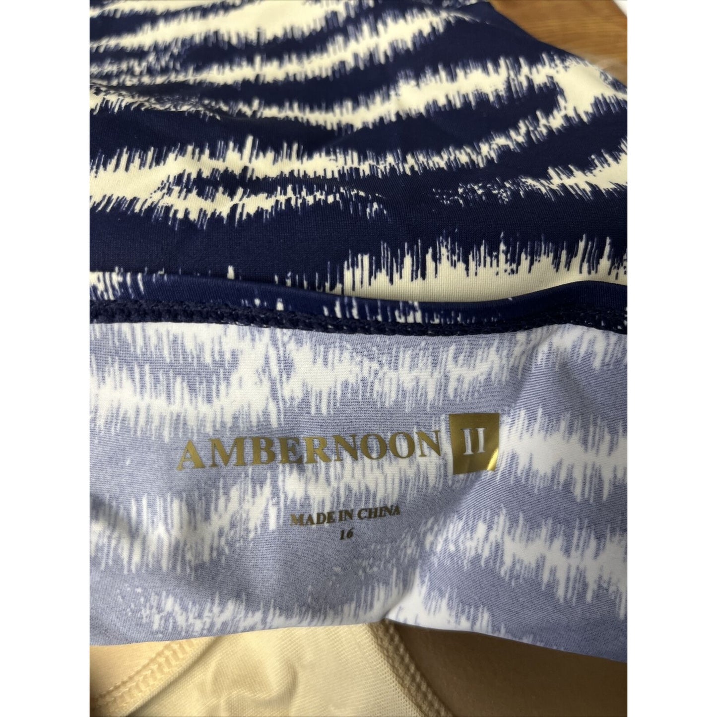 AmberNoon II by Dr. Erum Ilyas UPF 50 One-Piece Halter Swimsuit Navy, 16 A395867