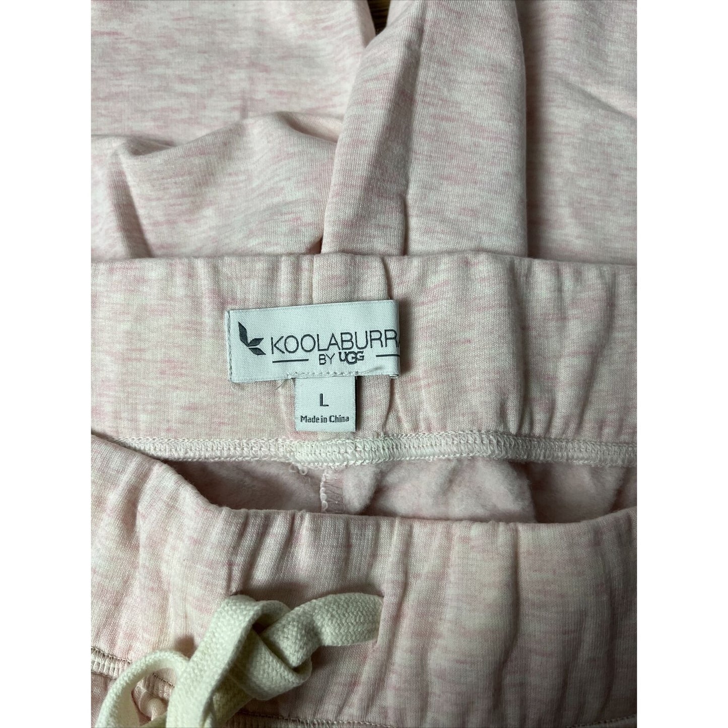 Koolaburra by UGG French Terry Slim Lounge Pant Jogger Coverstitch Hthr Pink, L