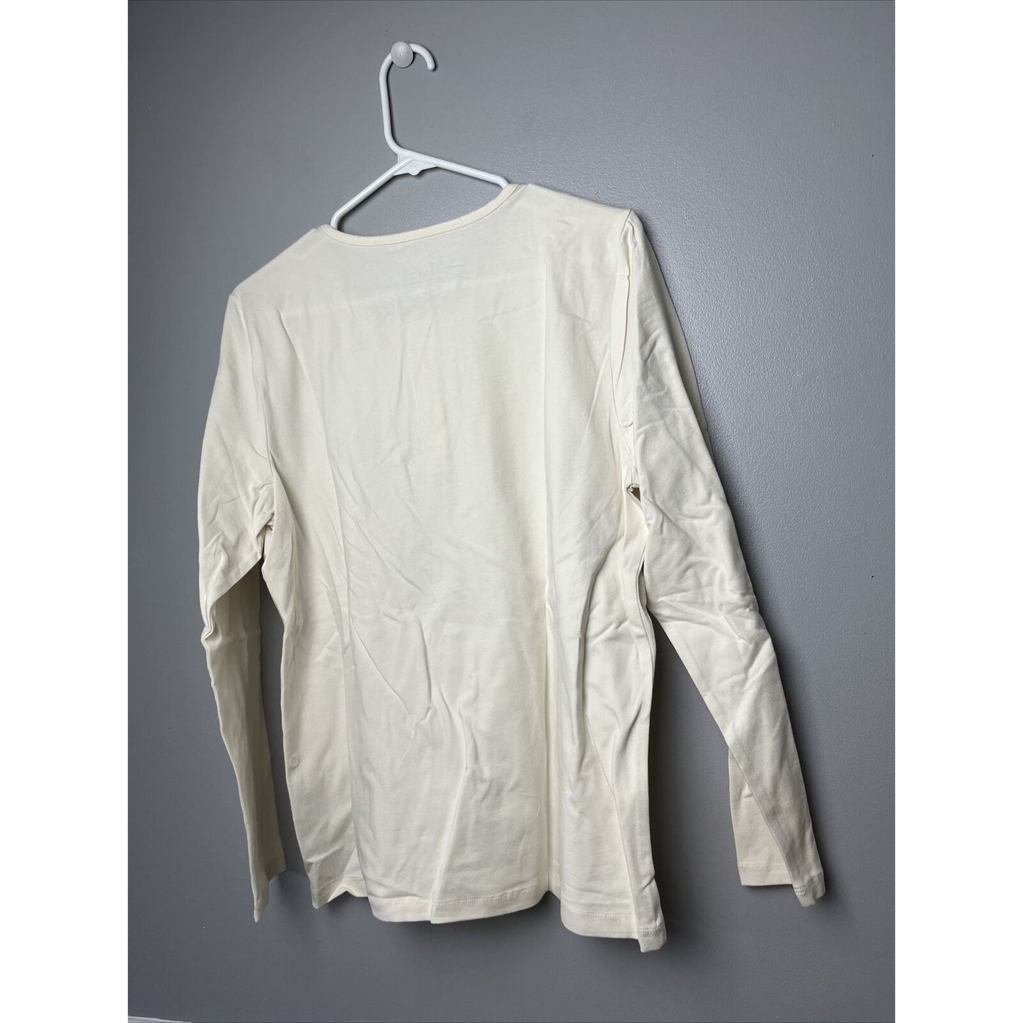 Denim & Co. Set of 2 Long Sleeve Stretch Henleys Top Copper Brown Size M NWOT