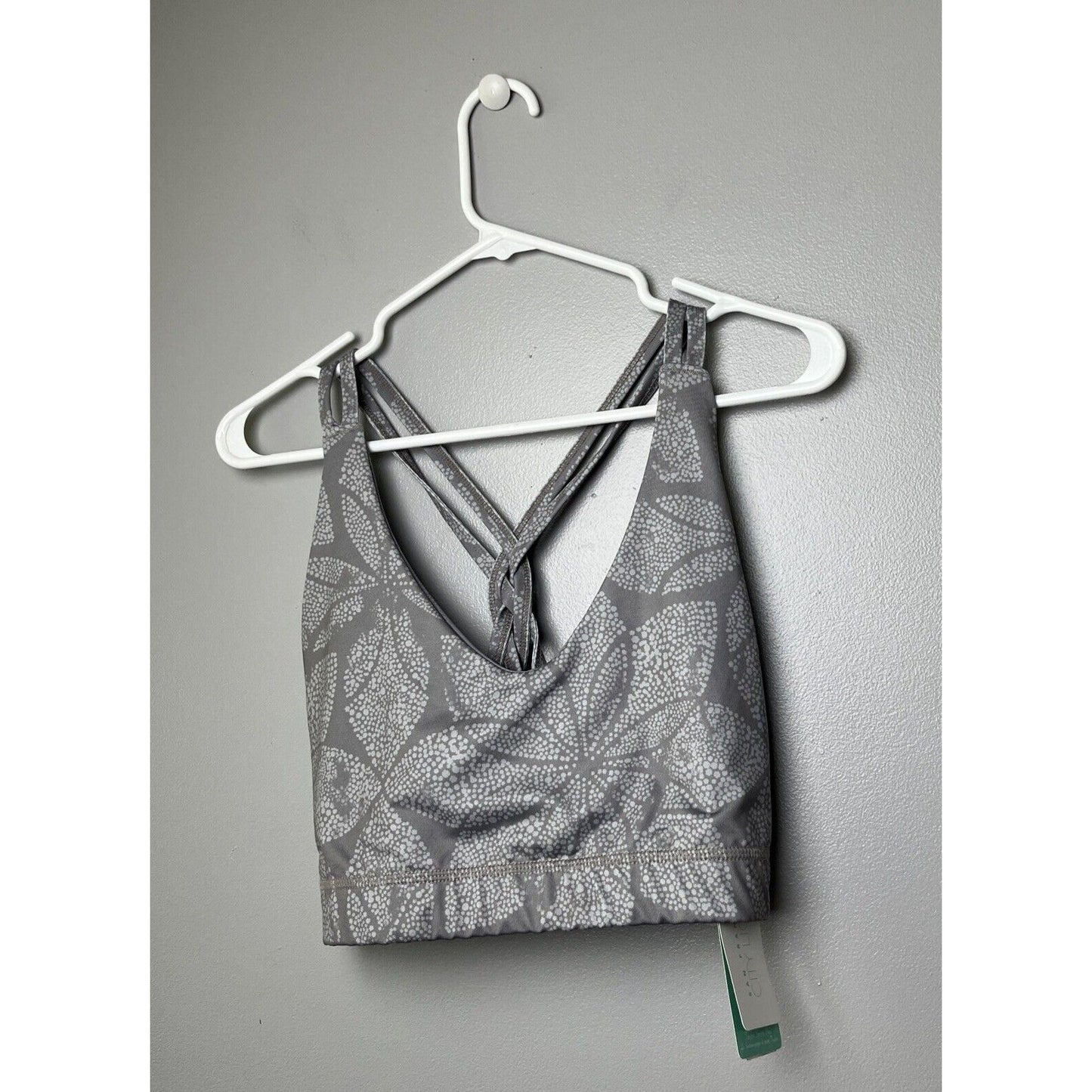 San Francisco City Lights Grey Taylor Lotus Dot Print Sports Bra Size XL