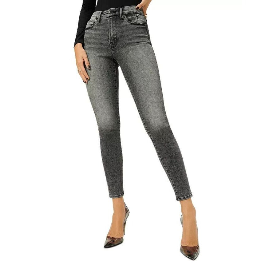 Good American Womens size 0 25 jeans black Good Legs Skinny Ankle