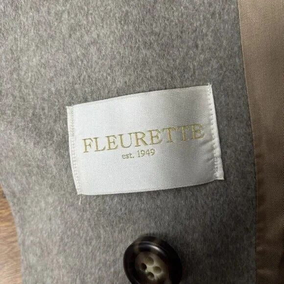 NEW Fleurette Double-Breasted Wool Peacoat in Oatmeal - Size 4