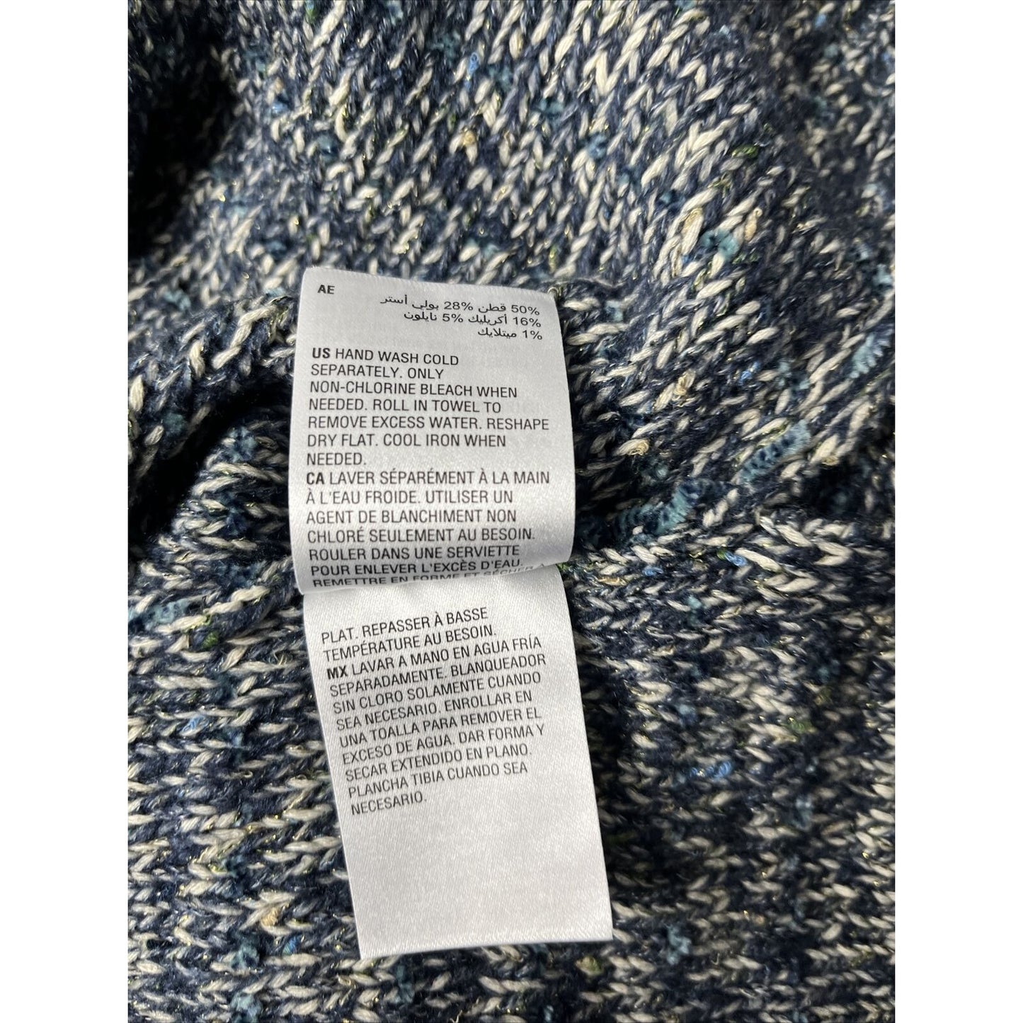 MSRP $60 Style & Co Striped Sweater Blue Size Large
