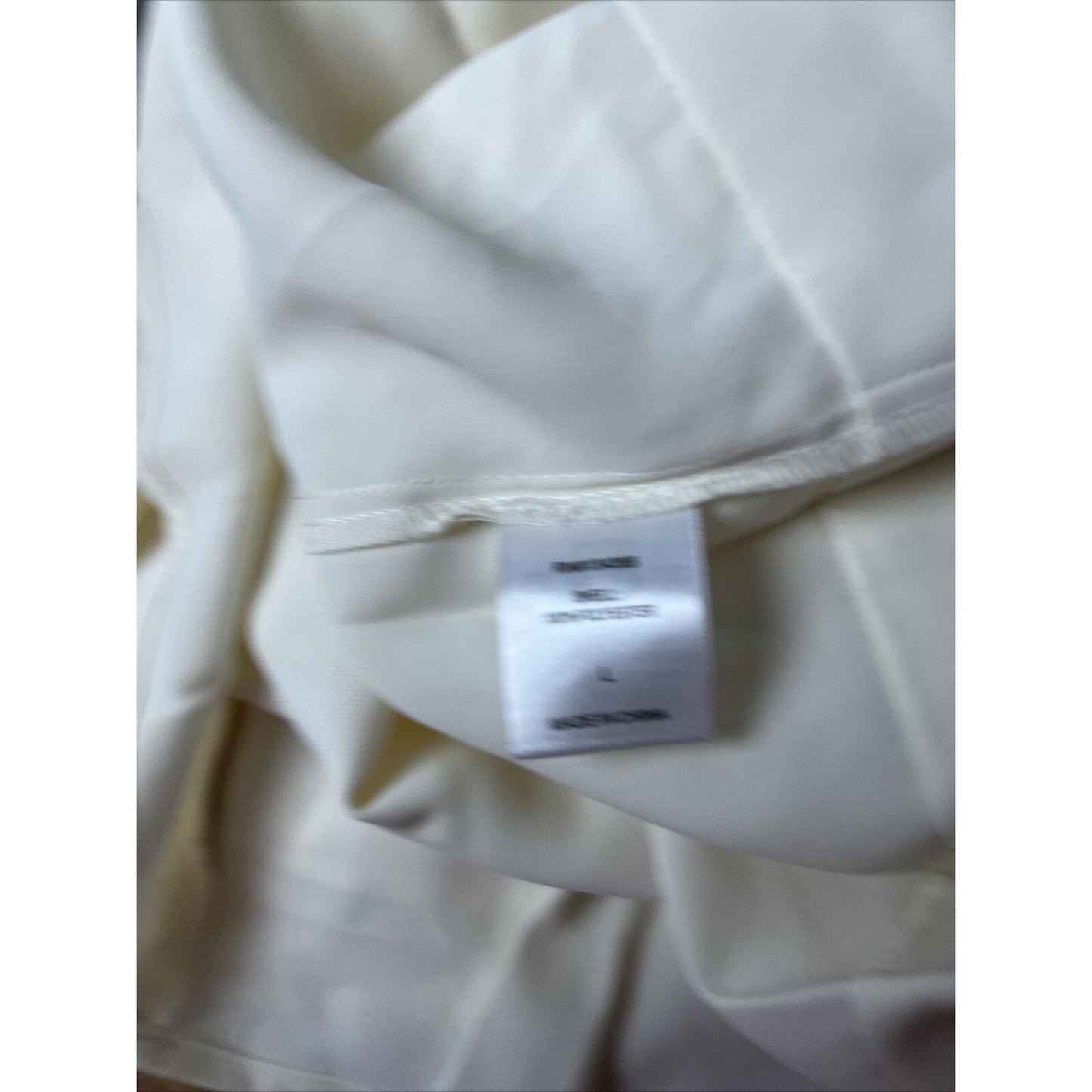 Laurie Felt Women's Top Cloud 9 Split-Neck Blouse Ivory A459899 SIZE Large