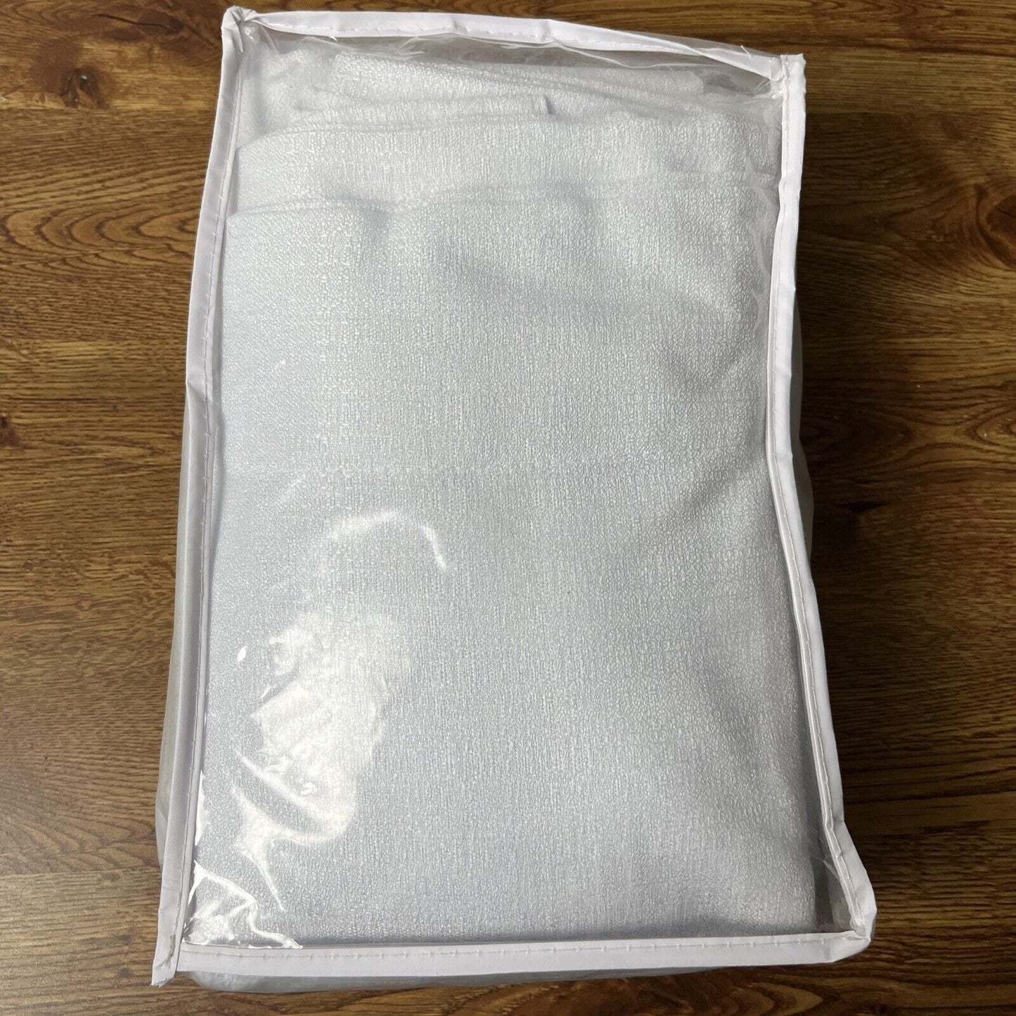 Melodieux White Semi Sheer Curtains for Living Room - Linen Look