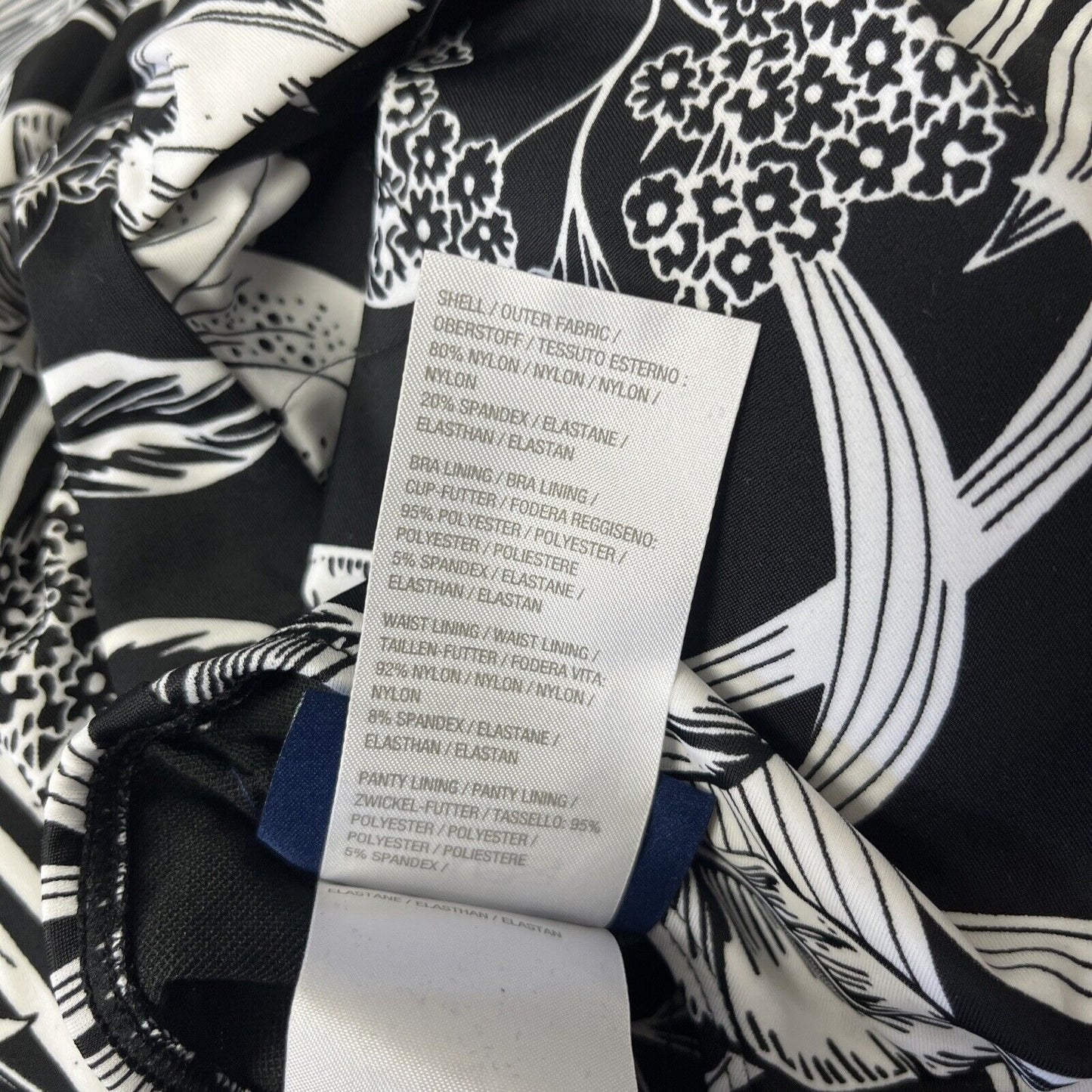 Denim & Co. Beach V-Neck Wrap Front Swim Dress (Black Tropical, Size 16) A468465