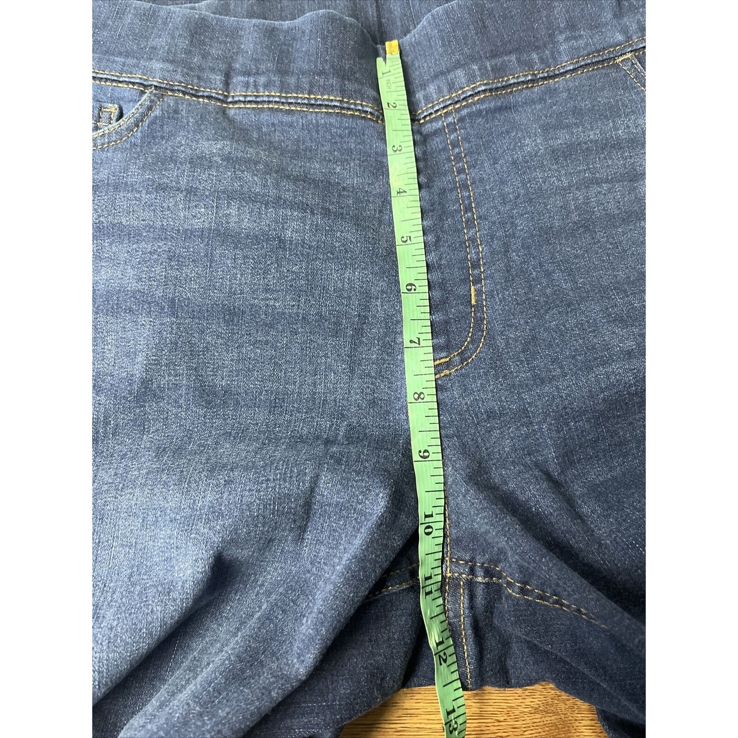 Denim & Co. Cozy Touch Denim Full-Length Straight Jeans Medium Wash Size 16P