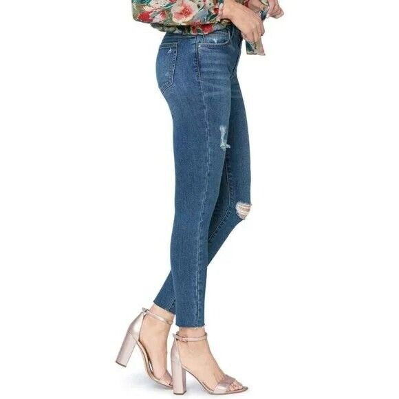 Sam Edleman Se the Kitten Ripped Ankle Skinny Jeans Blue Size 29