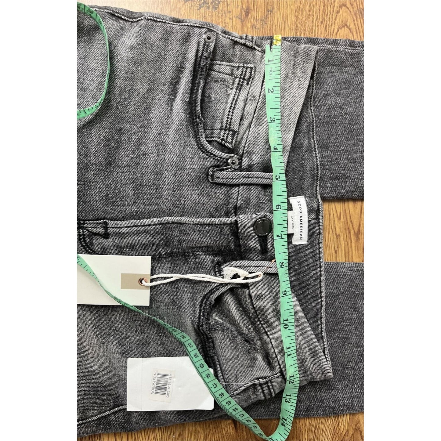 Good American Womens size 0 25 jeans black Good Legs Skinny Ankle