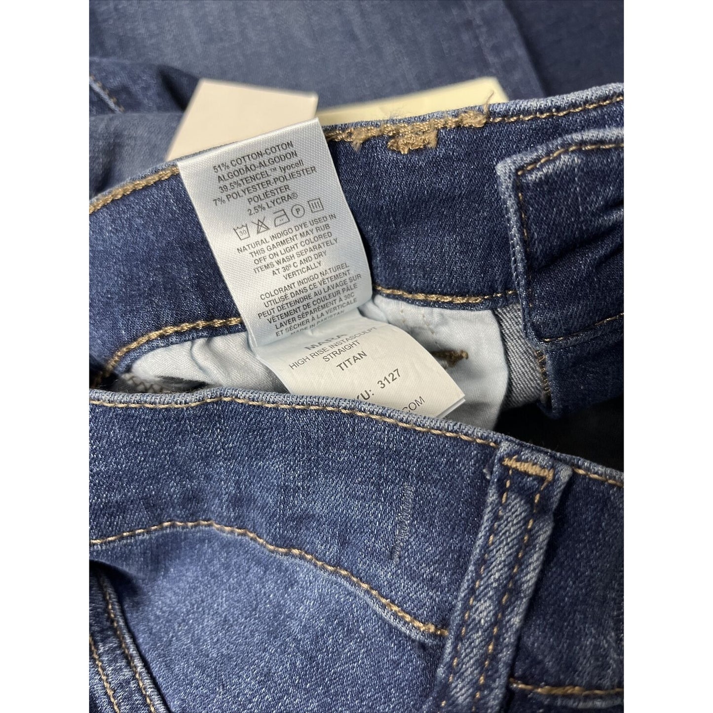DL1961 Mara Womens High Rise Intrasculpt Straight Jeans Size 27 NWT