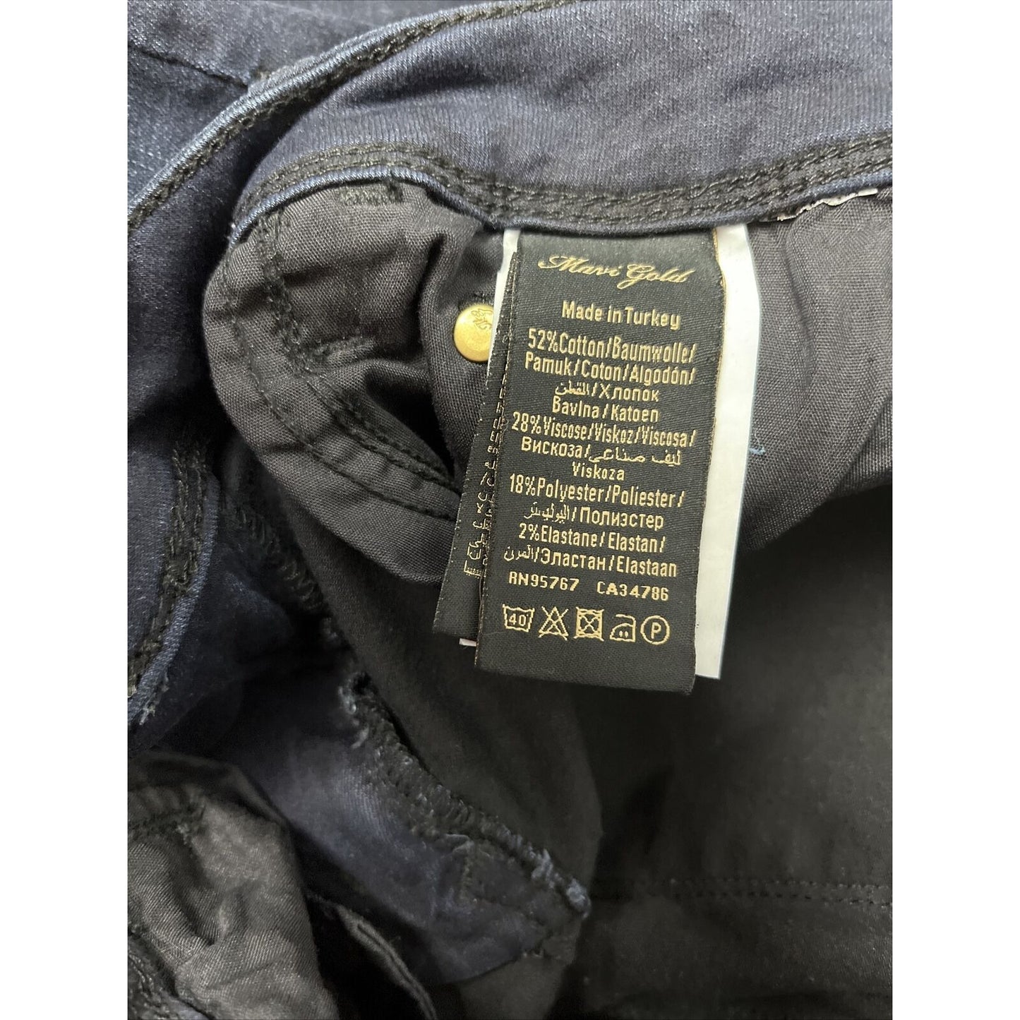 Mavi Gold Women's Alexa Mid Rise Skinny Jeans In Gold Deep Yoga Move Size 29/34