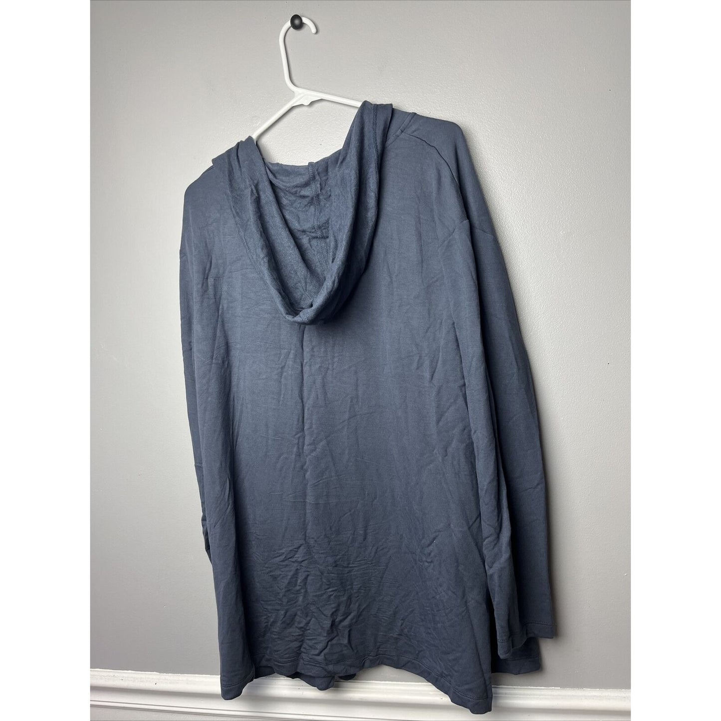Koolaburra by UGG Brushed Back French Terry Hooded Cardigan Sweater Blue Night S