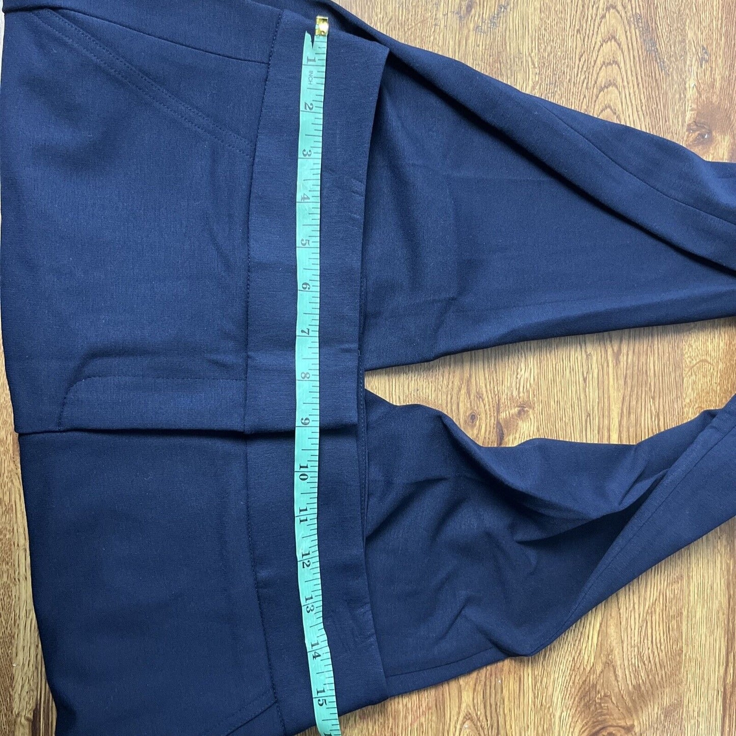 Vince Camuto Women Ponte Mid Rise Straight Leg Casual Trouser Pants Navy Size 4