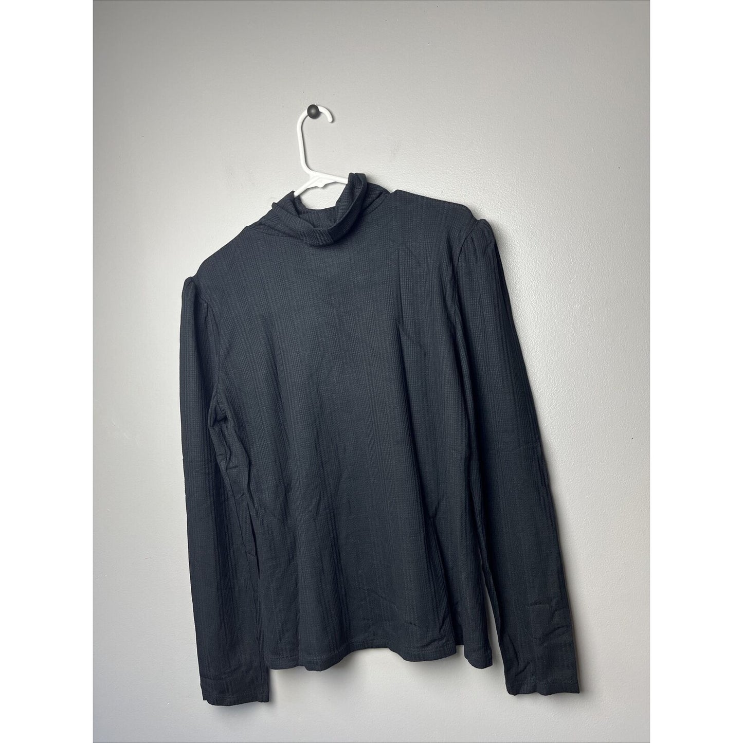 Candace Cameron Bure Puff-Sleeve Turtleneck A462085 BLACK Size Medium