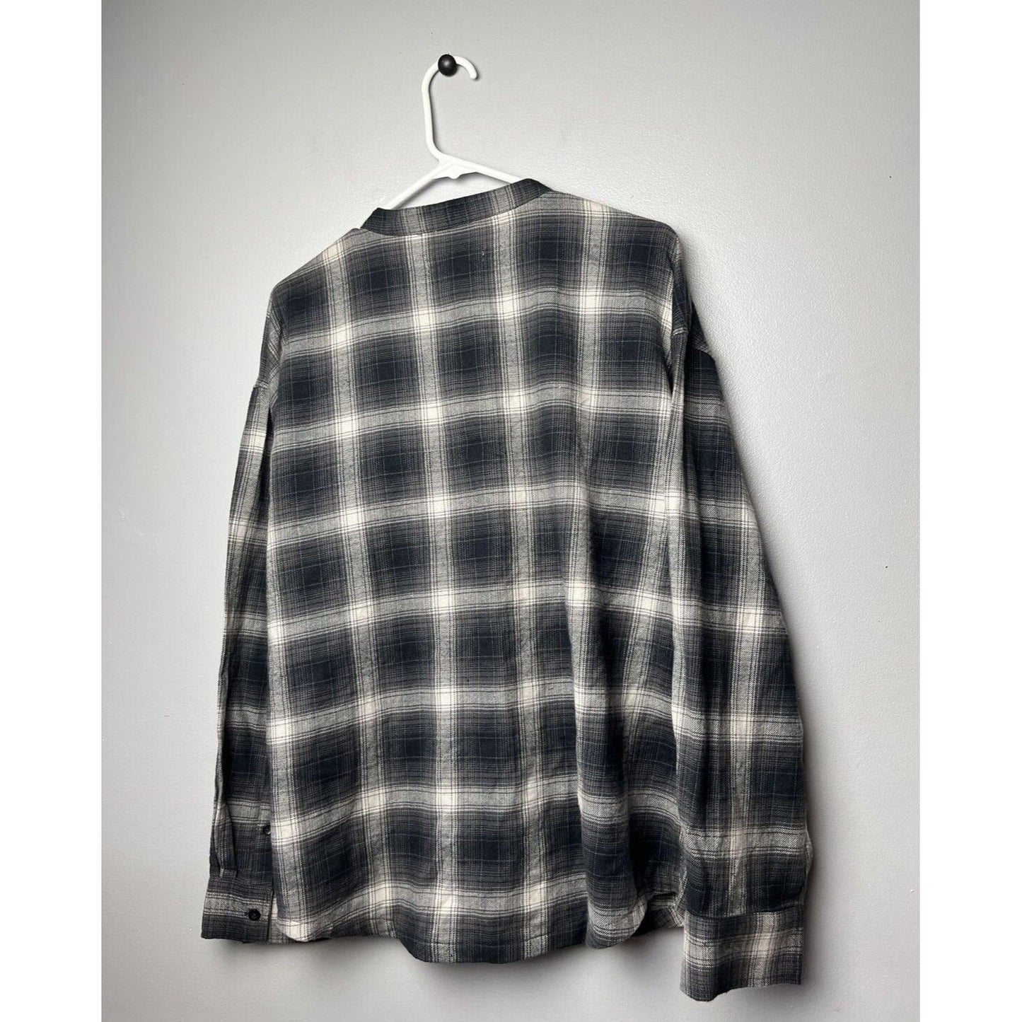 Treasure & Bond Black Gray Flannel Button Shirt New NWT