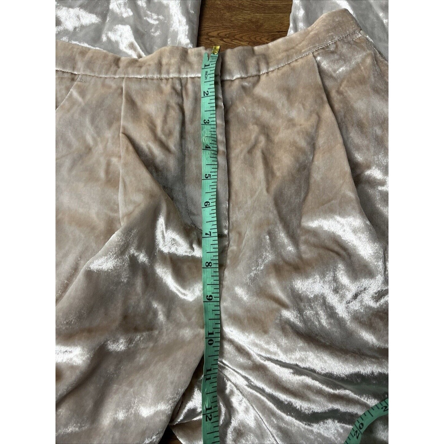 HABITUAL VELVET RAYON BLEND CHAMPAGNE TROUSERS