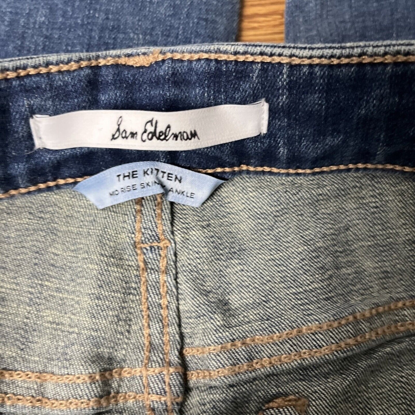 Sam Edleman Se the Kitten Ripped Ankle Skinny Jeans Blue Size 29
