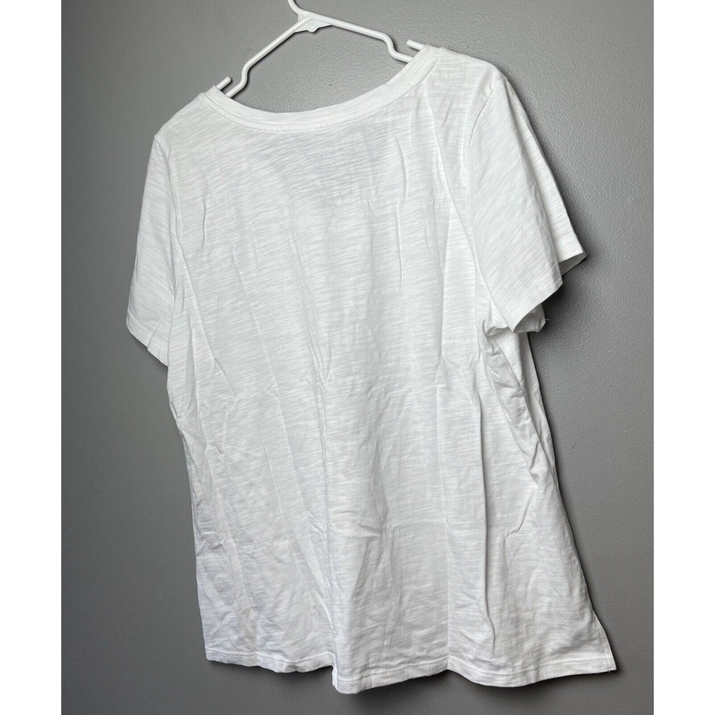 STUDIO PARK X LEAH WILLIAMS NEW $37 Slub Knit Short Sleeve V-Neck Tee X-Large