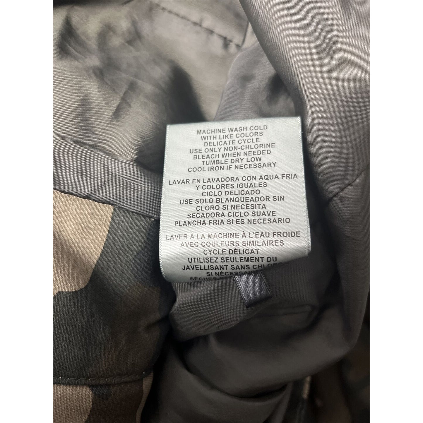 LEVI'S The Jess Cotton Fishtail Hooded Parka Jacket Green Camo Print