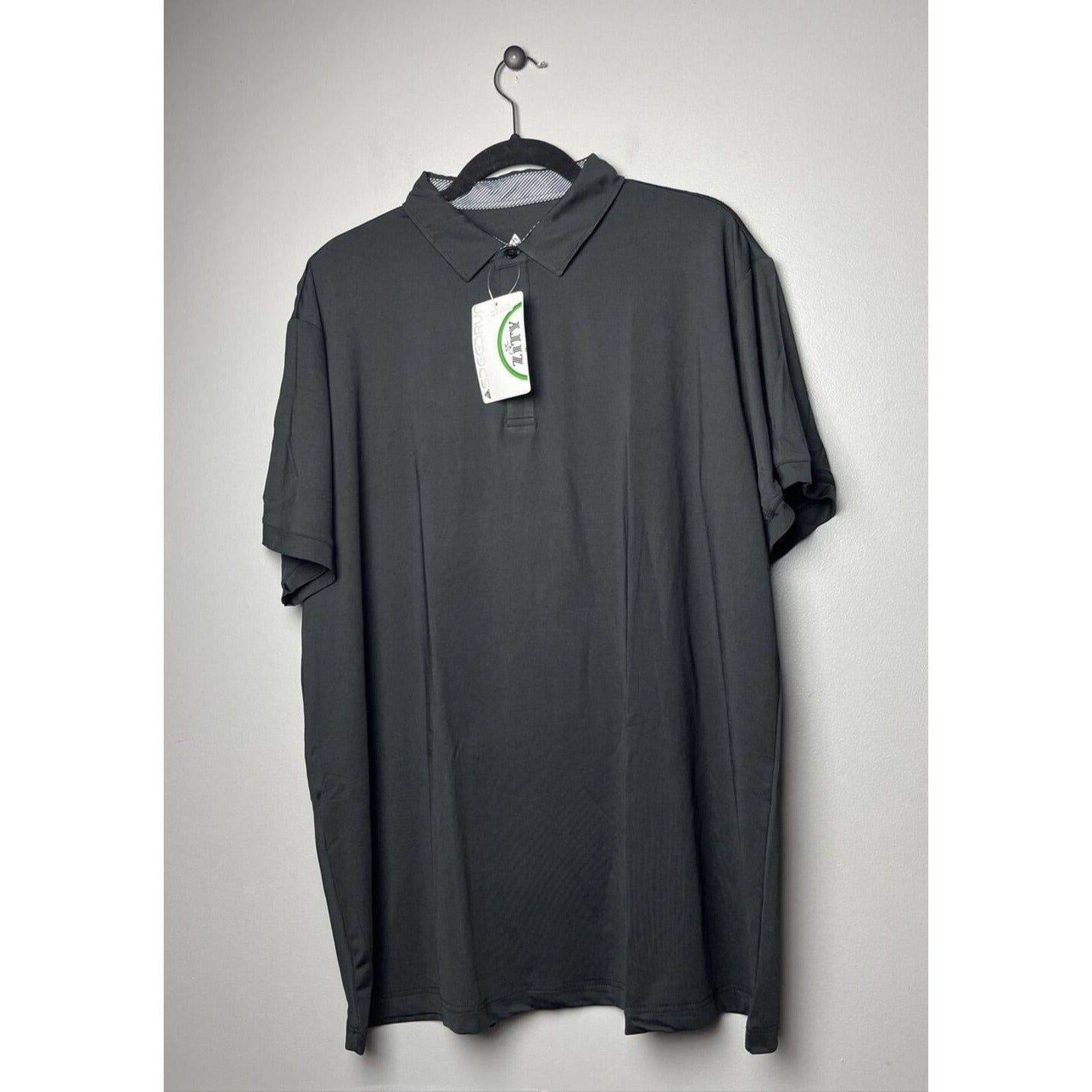 Men's Black Tactical Polo Shirt by Zity Size X-Large Cool DRI UV Protection