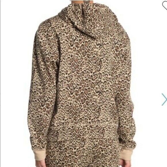 Socialite NWT Women's Multicolor Leopard Print Pullover Hoodie Sweatshirt Size M
