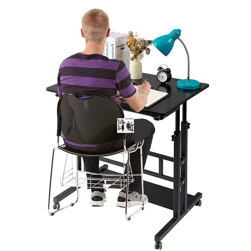 Space Saving Adjustable Standing Computer Workstation Desk