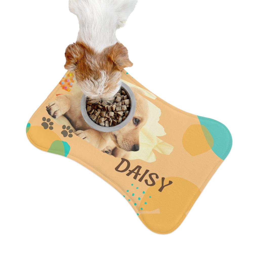 Custom photo of beloved fur babies Pet Feeding Mats