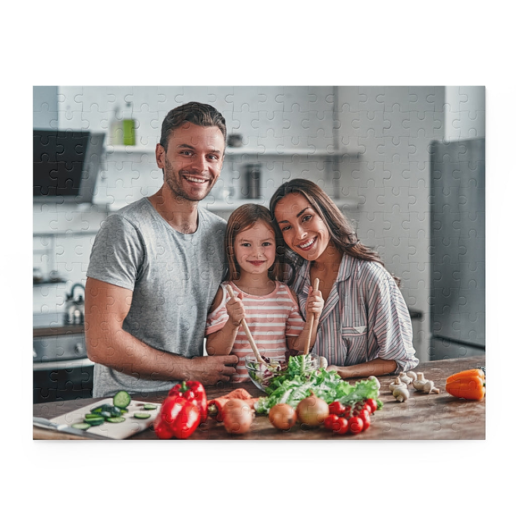 Personalized family picture kitchen Christmas gift Puzzle