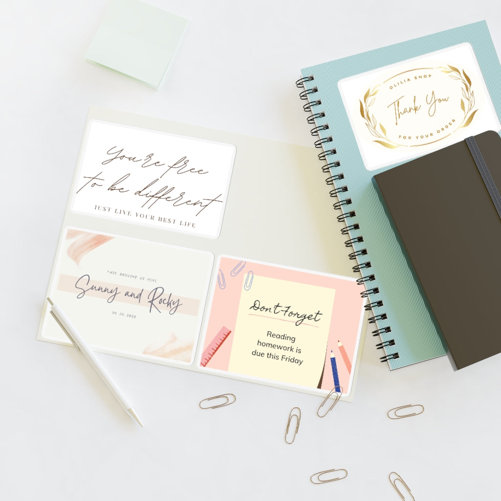 Custom font style Sticker Sheets