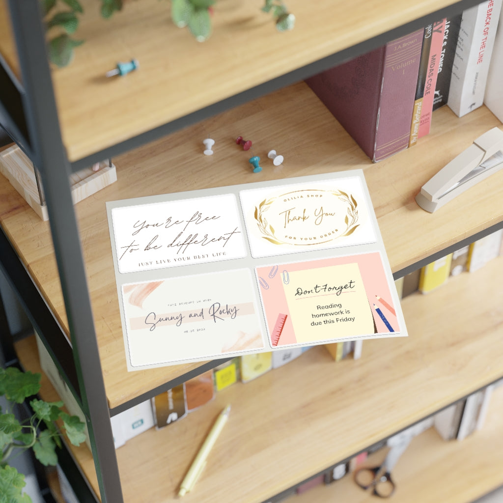 Custom font style Sticker Sheets