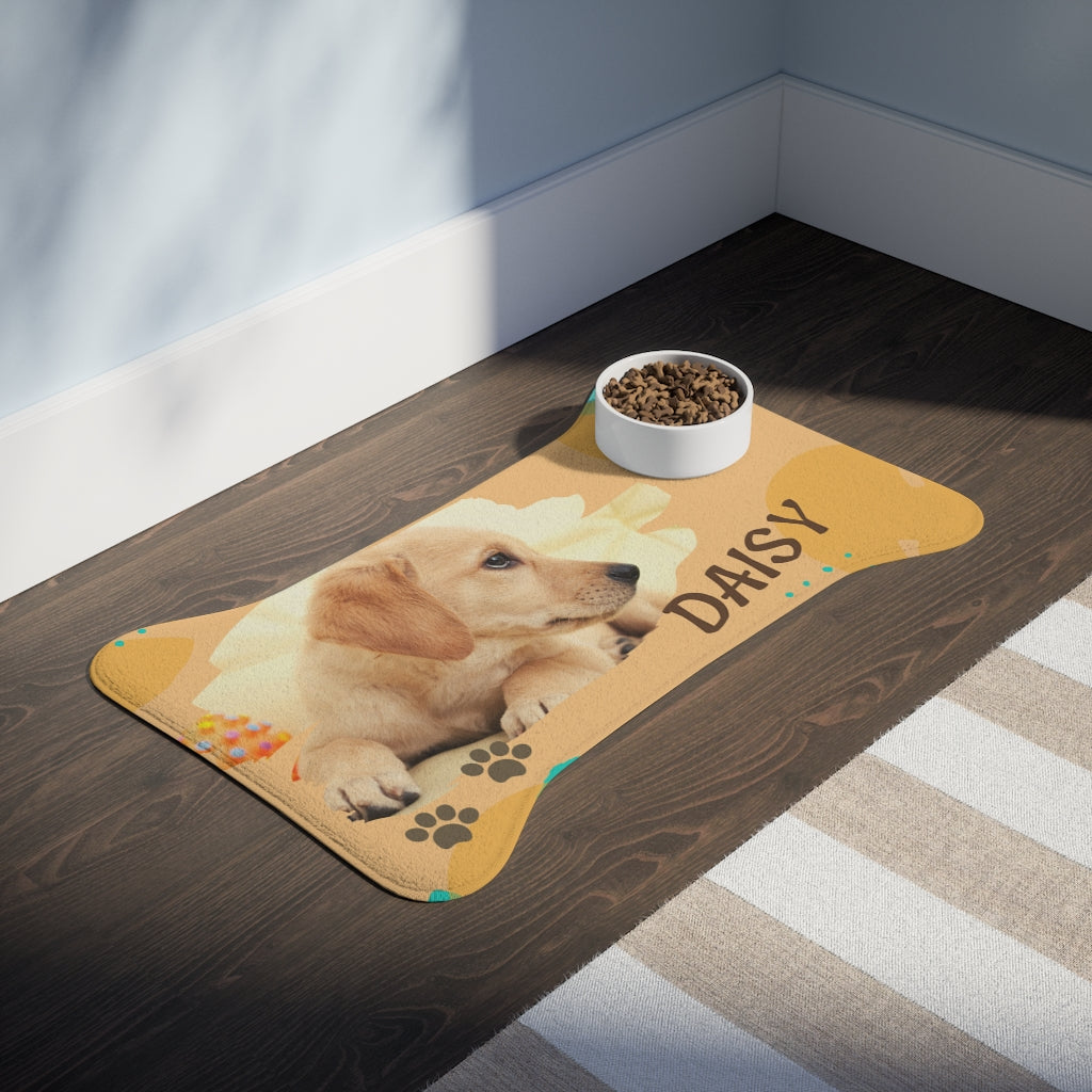 Custom photo of beloved fur babies Pet Feeding Mats
