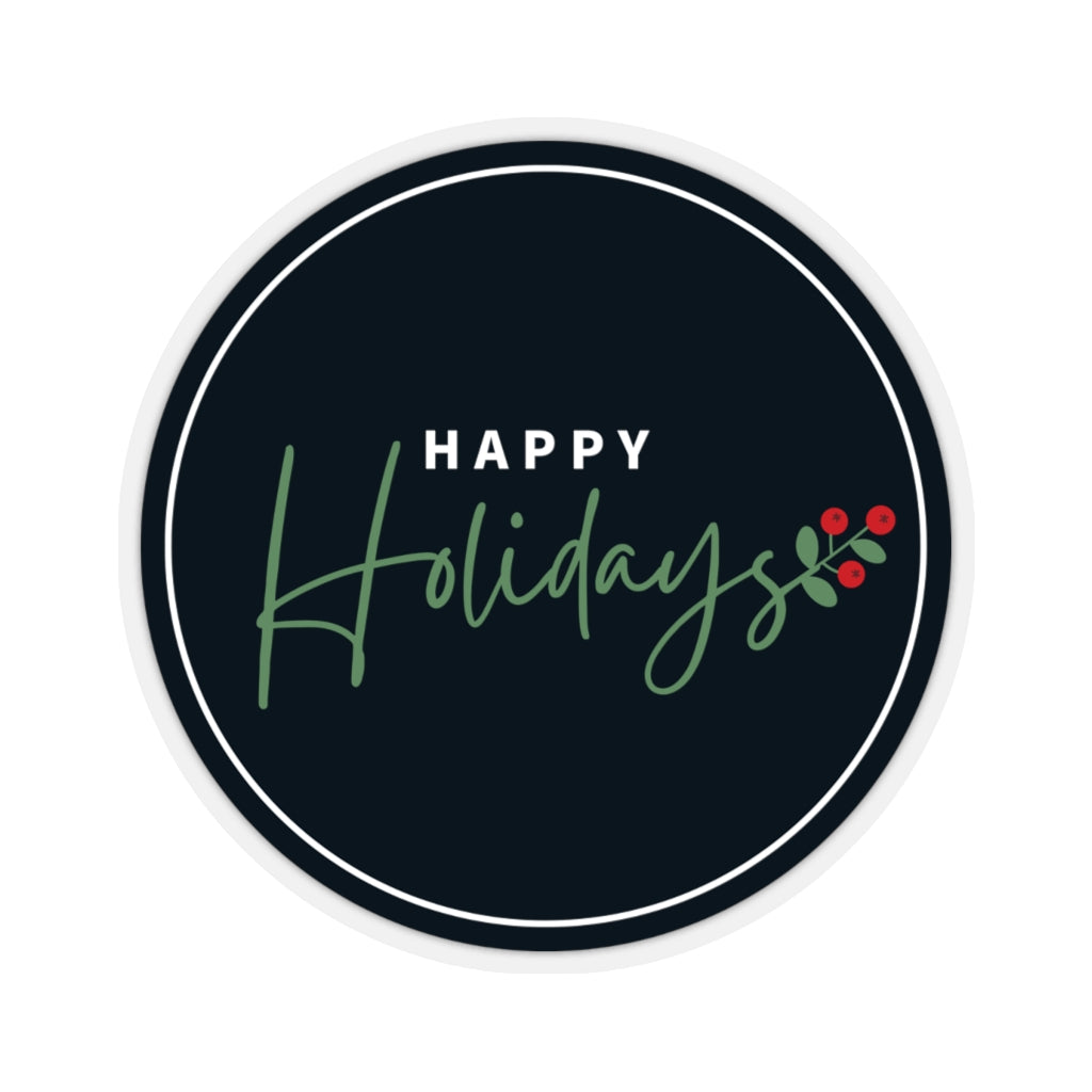 Happy Holiday Kiss-Cut Stickers