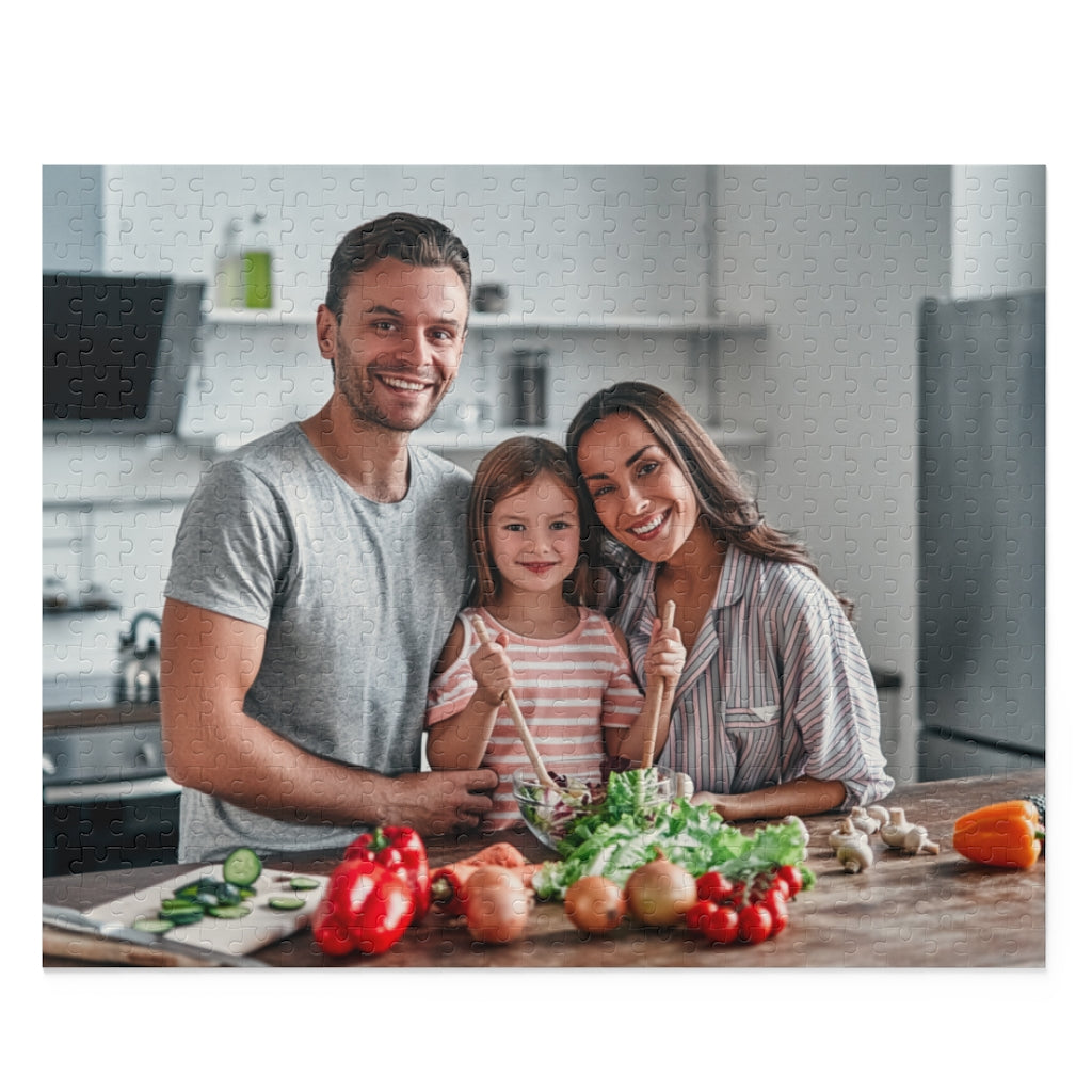 Personalized family picture kitchen Christmas gift Puzzle
